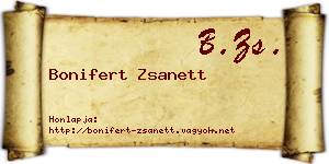 Bonifert Zsanett névjegykártya