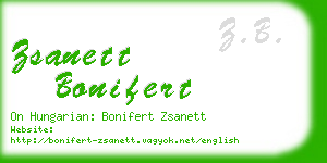 zsanett bonifert business card